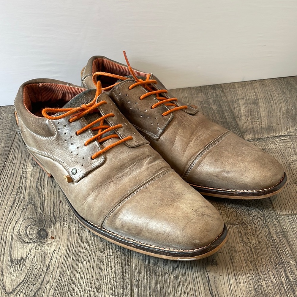 BULL BOXER Leather Brevos Lace Up Oxfords size 10